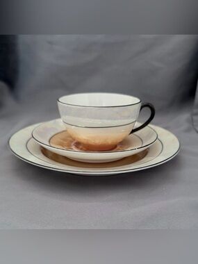C.T. ALTWASSER SILESIA GERMANY LUSTREWARE TEA SET SERVICE PATTERN 8131 3-PC SET